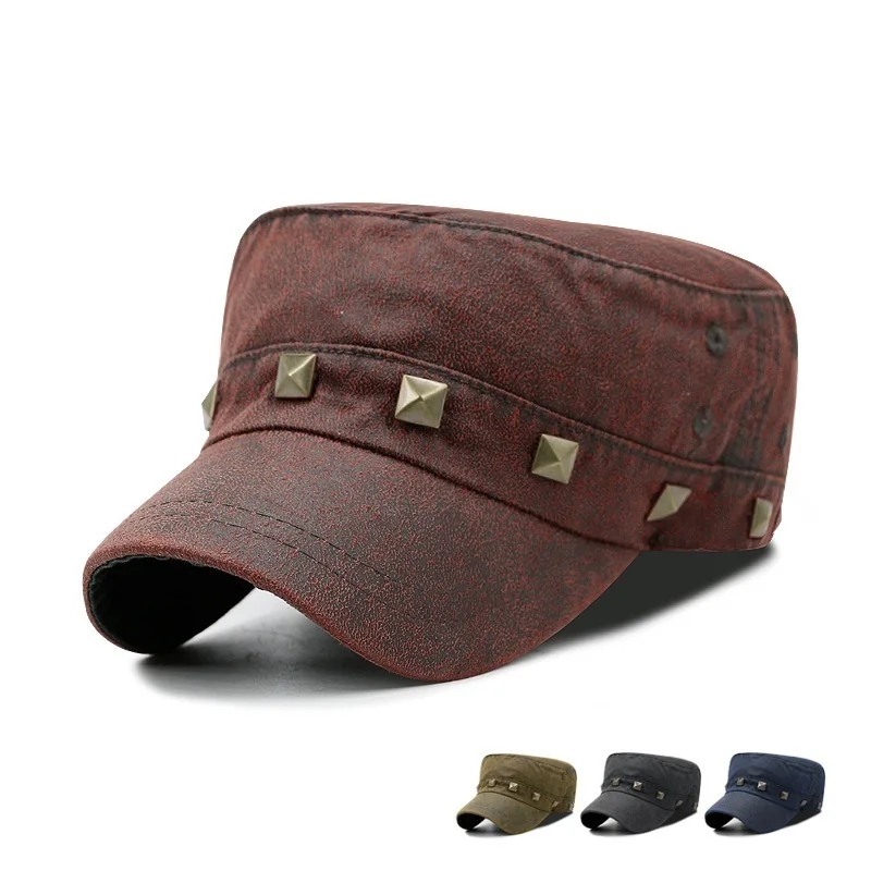 Beckyruiwu Wholesale Male Flat Peak Caps Men Outdoors Casual Hats Adult