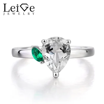 Leige Jewelry Natural White Topaz Ring Anniversary Ring Pear Cut Gemstone Solid 925 Sterling Silver November Birthstone Rings
Leige Jewelry Natural White Topaz Ring Anniversary Ring Pear Cut Gemstone Solid 925 Sterling Silver November Birthstone Rings