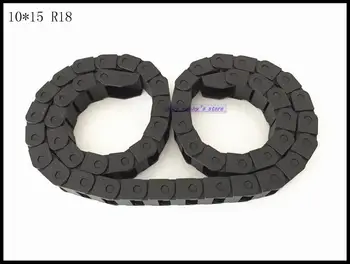 

3pcs/lot 10x15mm R18 Cable Drag Chain Wire Carrier with End Connector 10mm x15mm L1000mm 40" for 3D CNC Router Machine Brand New