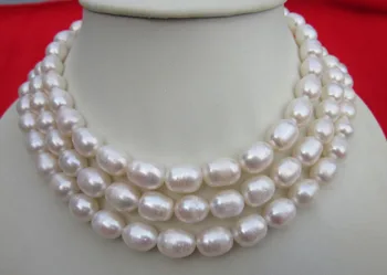 

classic 9-10mm south sea baroque white pearl necklace 50"