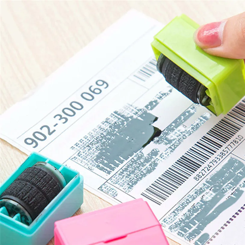 

Stamp 1Pcs Guard Your ID Roller Stamp SelfInking Stamp Messy Code Security Office u70515