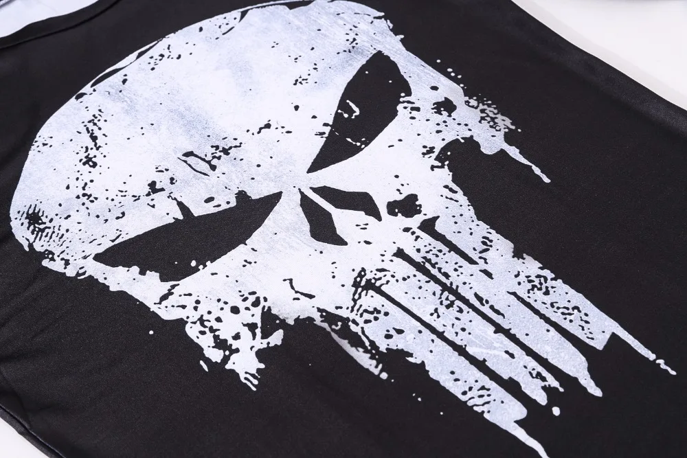 Каратель 3D футболки с принтом Мужские компрессионные рубашки с длинным рукавом Косплей Костюм Одежда для фитнеса топы мужские Черная пятница