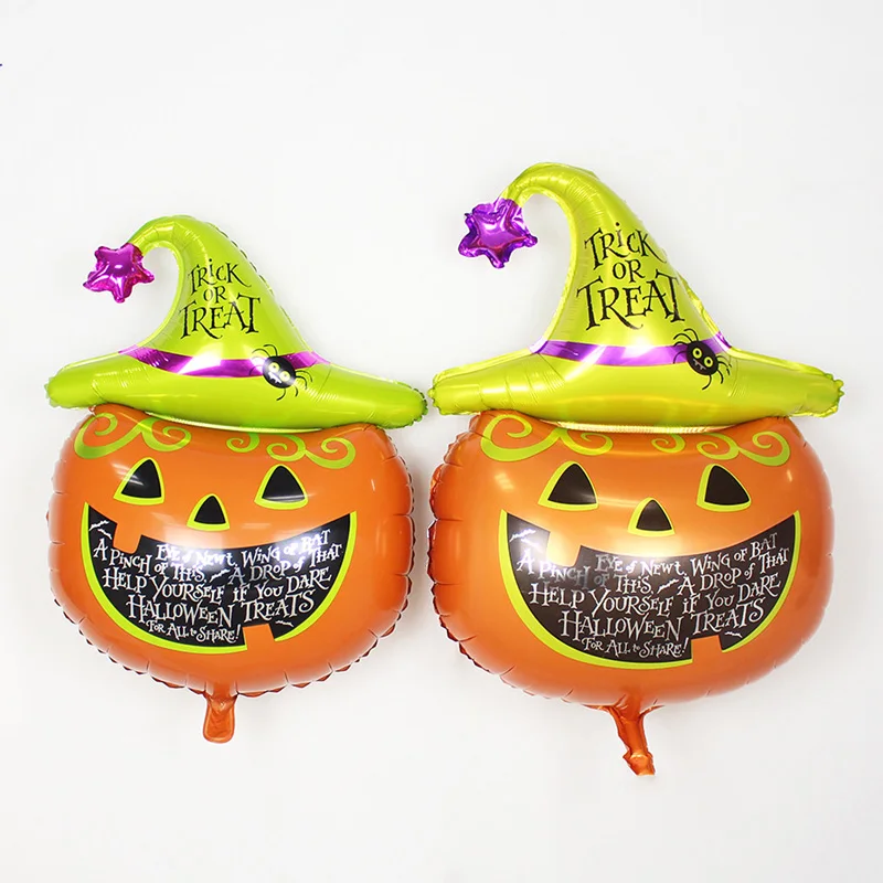 

Hot Sale Large Halloween pumpkin hat Balloon Halloween Party Balloons Decoration Foil Air Kids Toys Special Halloween Balloons