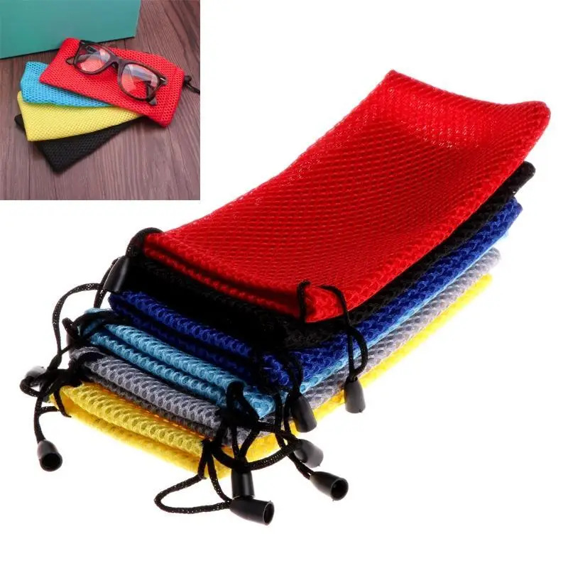 

Eyeglasses Bag Portable Mesh Plaid Sunglasses Eyeglasses Cloth Storage Bag Glasses Pouch Case Random Color