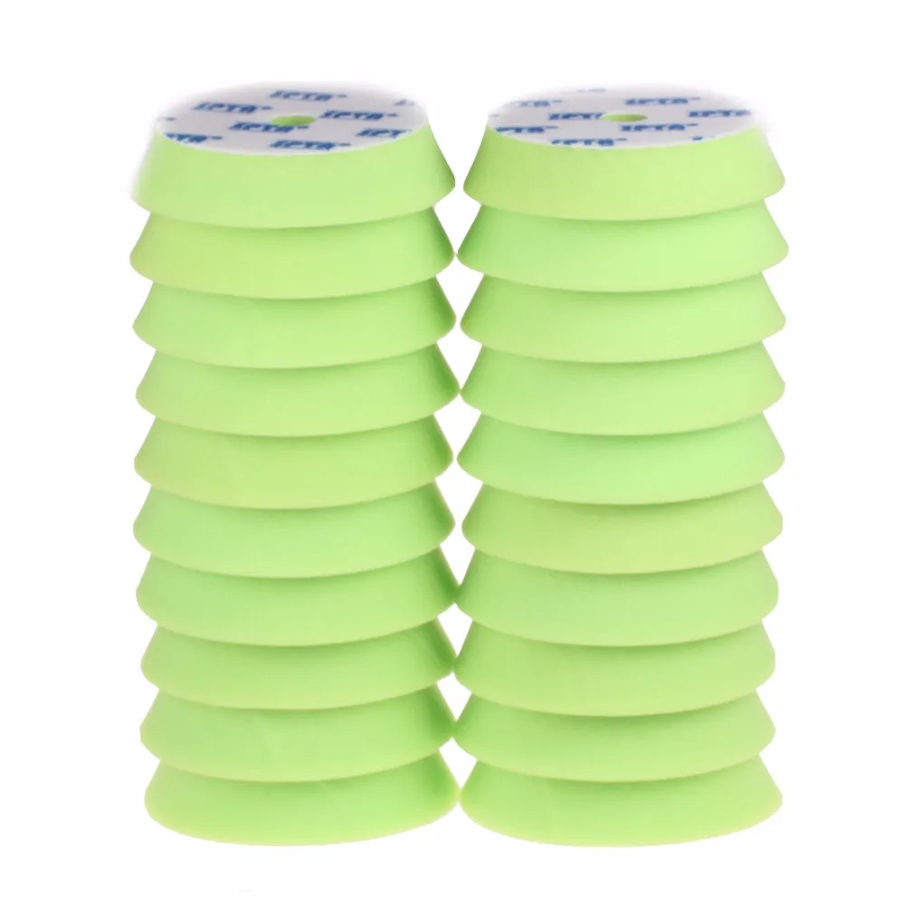 ZFE 10Pcs 6"(150mm) Green Polishing Pad Waxing Buffing Polishing Pads Kit Set For Car Polisher