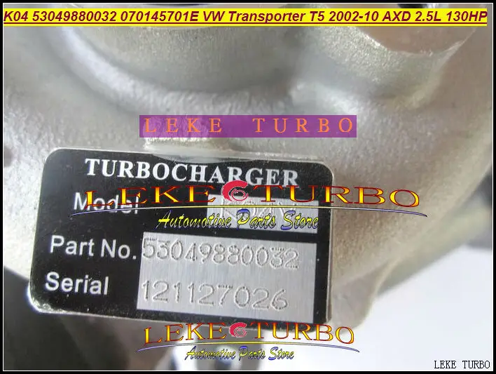 K04 VTG 53049700032 53049880032 070145701E Turbo турбонагнетатель для Volkswagen VW коммерческие транспортер T5 TDI 2002-2012 AXD 2.5L