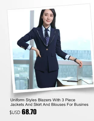 Formal OL Styles Professional Work Suits 2 Piece With Vest And Skirt Spring Fall Beauty Salon Office Ladies Blazers Outfits