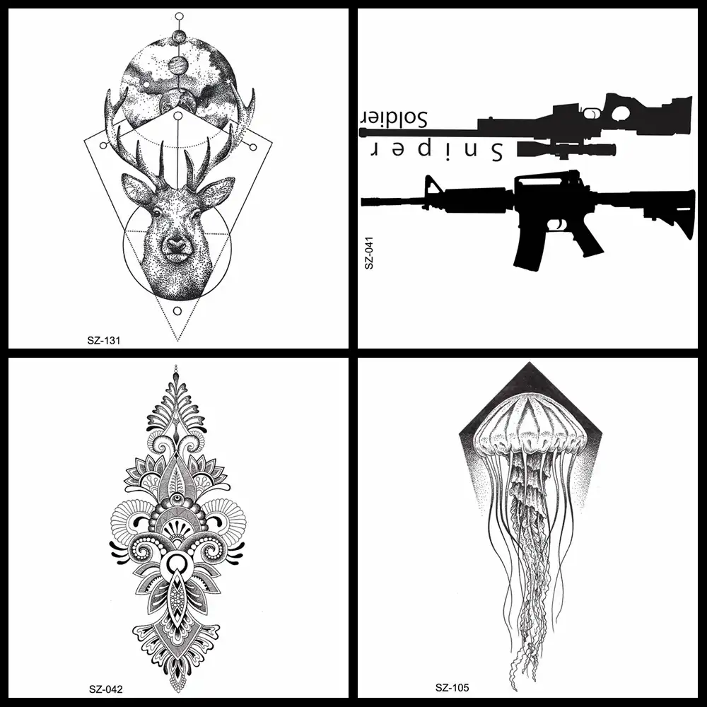 Detail Feedback Questions About Water Transfer Tattoo Geometry Moose - aliexpress