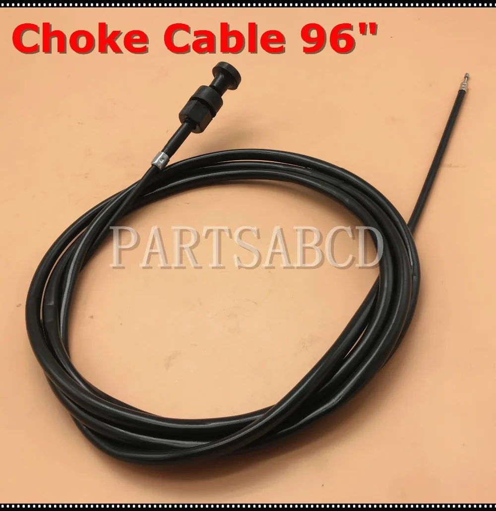 96" Choke Cable 8ft Pull Knob11mm MountingUniversal Choke Steel Cable 