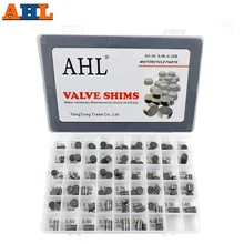 AHL 208pcs Motorcycle Engine Parts Adjustable Valve Pad Shims 9.48 mm Complete Valve Shim Kit Cams 1.2 ~ 4.0