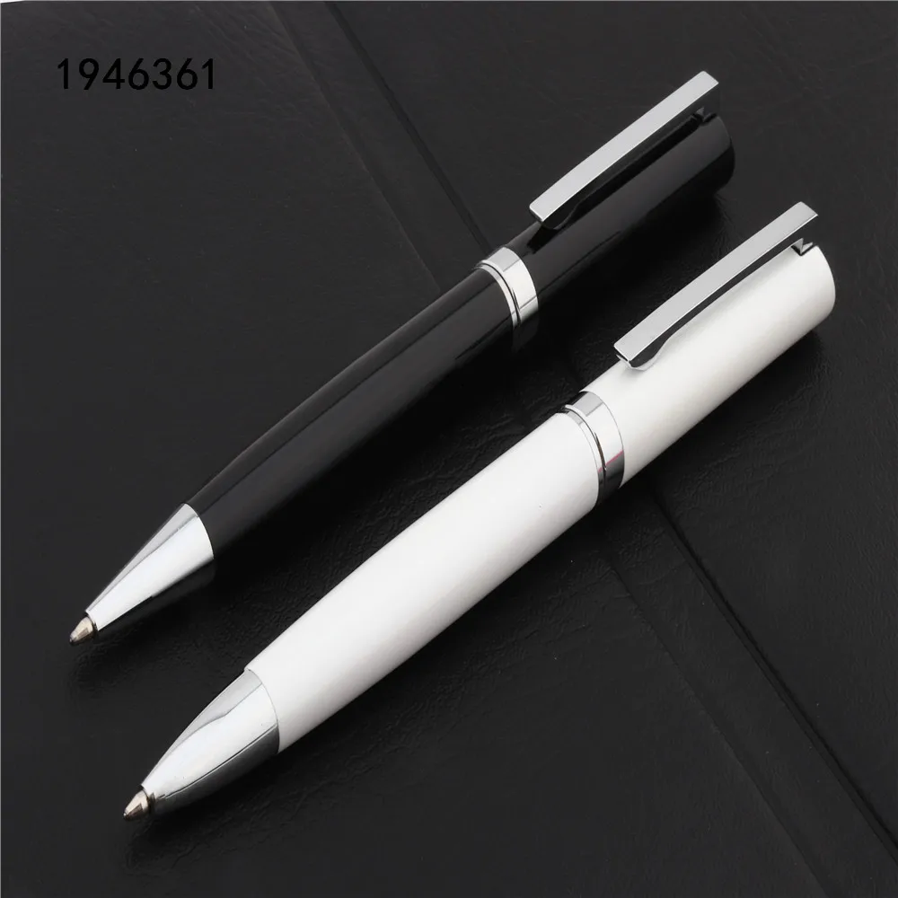 

High quality Y01 Noble Pearl White Black Business office Medium nib Ballpoint Pen New