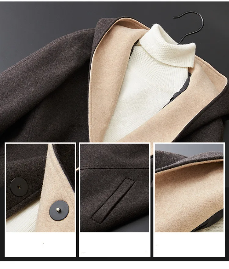 Новинка, Стильное мужское пальто, модная повседневная куртка с капюшоном, Мужская одежда, мужская деловая ветровка, мужское классическое пальто-Тренч для мужчин