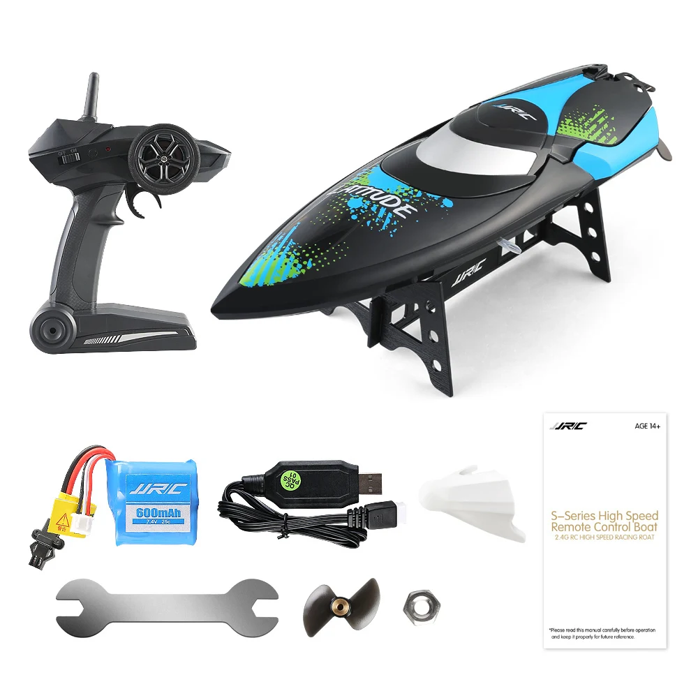 RC Boat JJRC S3 Latitude Remote Control Boat 2.4GHz 2CH 25KM/h Portable Mini RC Boat  (JJRC-S3) Ship RC Toys For Children Kids