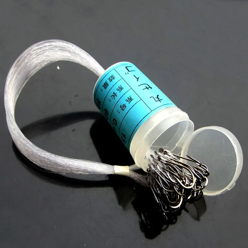 50pcs Roll Feeder Fishhook Carp Fly Tackle Peche Fish Worm Jig Carbon Steel Fishing Hook Lead Head Wire Line Tied Bait New 2018