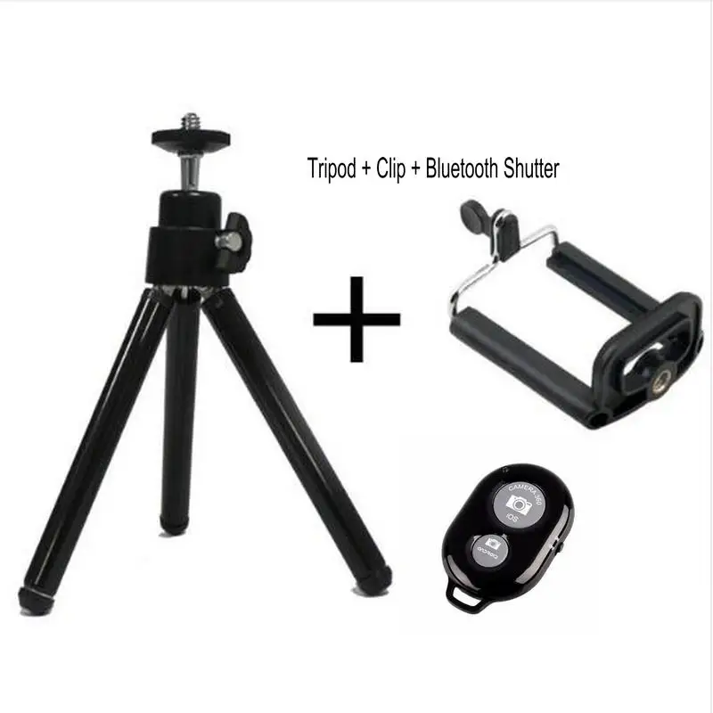 JOYTOP мини штатив для телефона+ зажим+ Bluetooth затвор 3+ 1 для iPhone X смартфон Canon Nikon Gopro Hero DSLR камера штатив