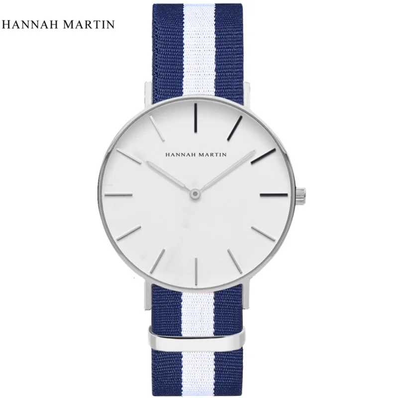 Brand Hannah Martin Watches Men Women Fashion Casual Sport Clock Classical Nylon Quartz Wrist Watch Relogio Masculino Feminino Brand Hannah Martin Watches Men Women Fashion Casual Sport Clock Classical Nylon Quartz Wrist Watch Relogio Masculino Feminino