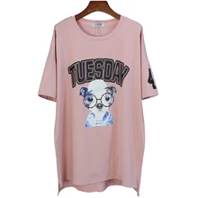 Топы для студентов с буквенным принтом, новинка года, летняя рубашка, хлопковые футболки с рукавами для женщин, Универсальные женские пуловеры, футболки