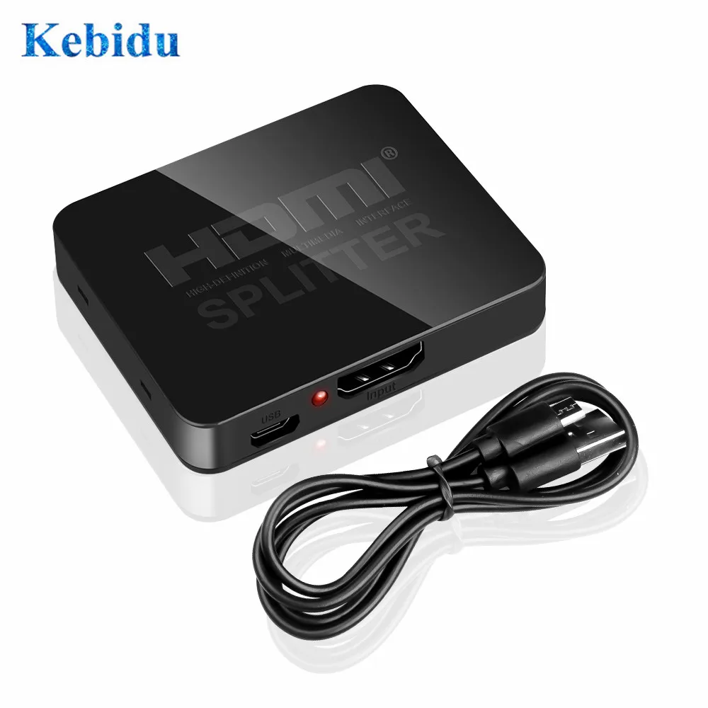 KEBIDU Full HD 4K HDMI коммутатор 1X2 1080p HDCP сплиттер сплит 1 в 2 выхода усилитель двойной