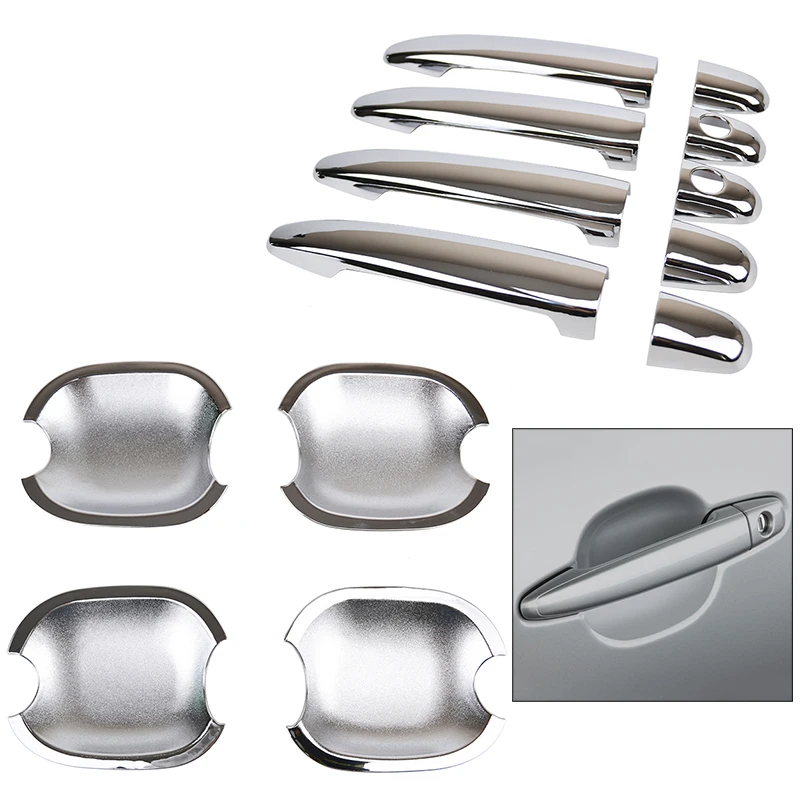 

Accessories For Toyota Camry 2007-2011 Chrome Door Handle Cover Bowl Trim Molding Garnish Bezel Cup Cap 2in1 2008 2009 2010