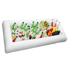 Service de table gonflable pour barbecue Bar fête Buffet glacière de glace Table de pique-nique salade plat boisson jardin Camping stockage en plein air