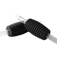 25 мм Черный силиконовой ручкой Профессиональный насадки для тату индивидуально упакованные салфетки держатель для инструментов для нанесения татуировки Одноразовые держатель для инструментов для нанесения татуировки случайный 20 шт