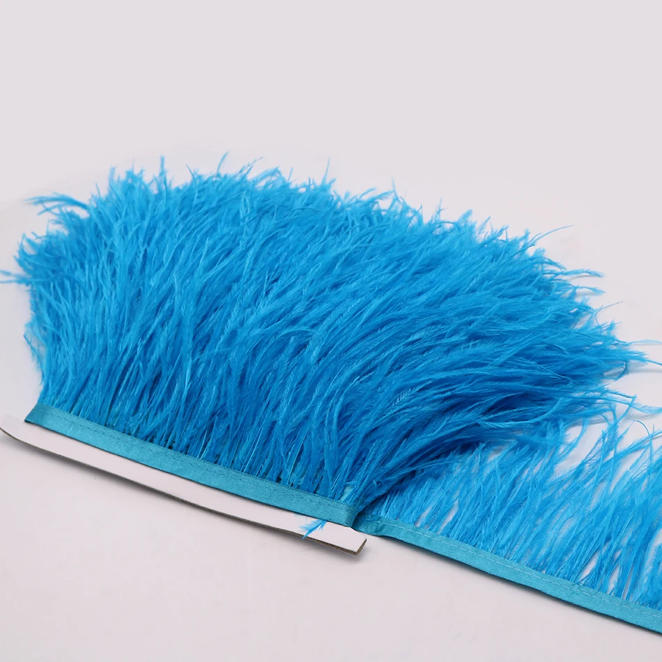 6 lake blue ostrich feather fringe 4