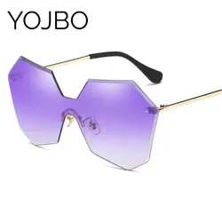 YOJBO оригинальный брендовые зеркальные дамы солнцезащитные очки для женщин для Мода 2019 г. зеркало очки UV400 Ретро Дизайнер Винтаж