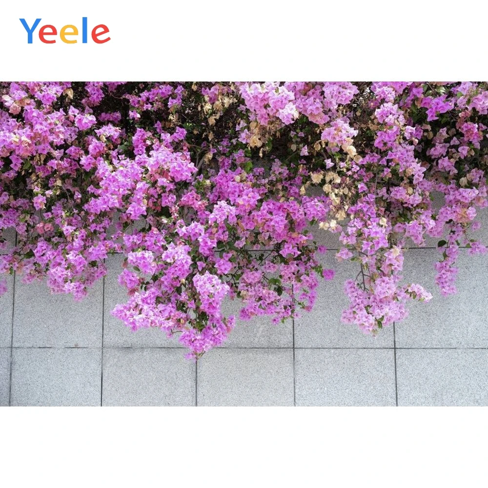 

Yeele Vinyl Purple Flowers Wall Children Birthday Party Photography Backdrop Wedding Photographic Background Photo Studio