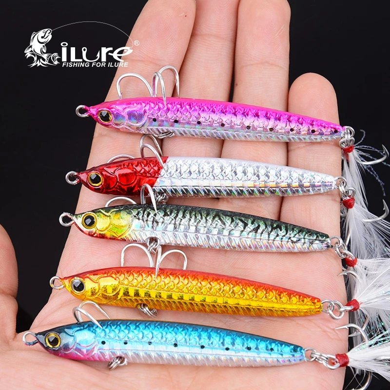 ILure 5 unids/lote cebo de lápiz caballa española carpa pesca 20g/30g jigging cebo de pesca cebo artificial cebo pesca