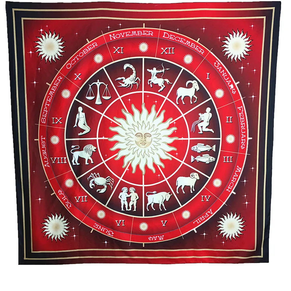 

KANCOOLD Fashion Constellation Tapestry Summer Sunbathe Square Decorative Beach Throw Roundie Towel Mat