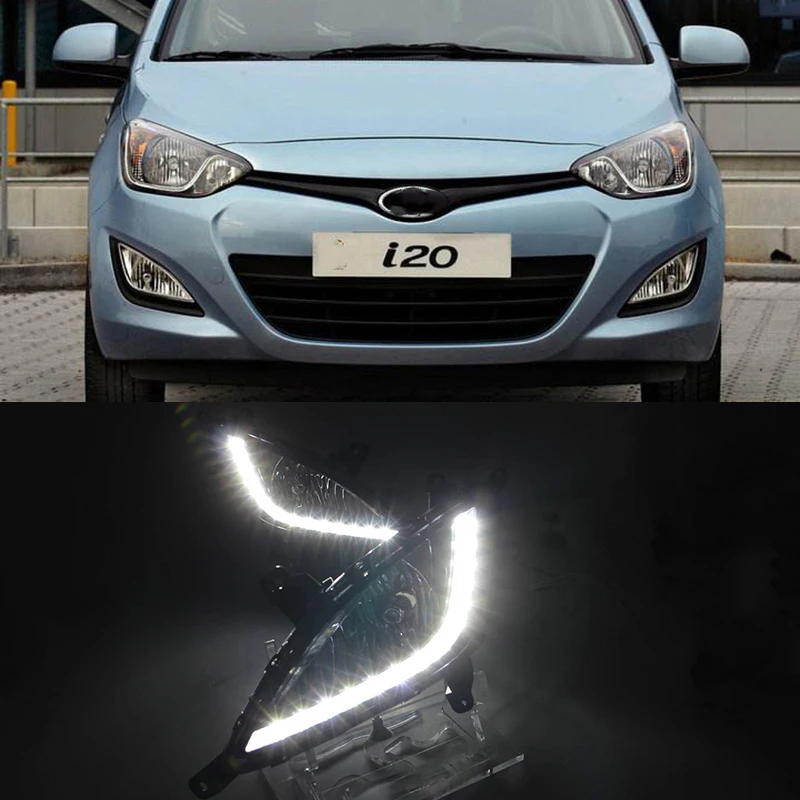 Car Flashing 1 Set DRL For Hyundai I20 2012 2013 LED DRL Daytime