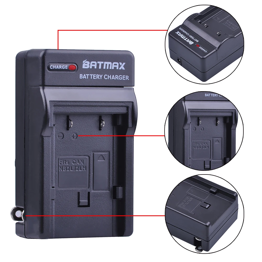 Batmax 2 шт./лот NB-2LH NB 2L NB2L Батарея и Зарядное устройство Комплект для Canon BP 2LH 2L5, DC310 DC320 DC330 DC410 DC420 HV20 HG10 EOS 350D 400D