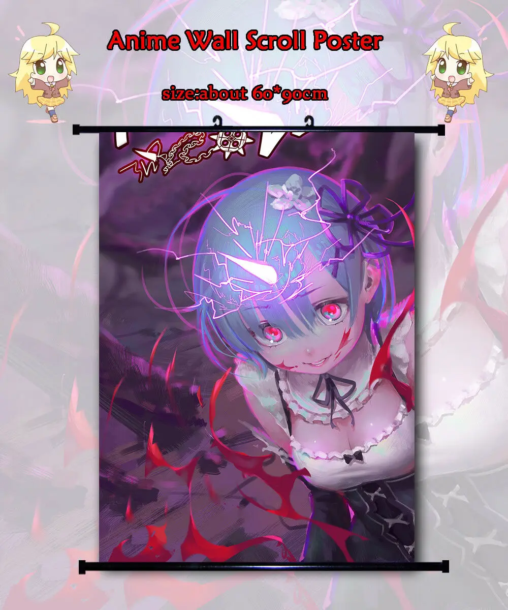 Аниме постер Re: Zero Rem настенная прокрутка печатная картина домашний декор