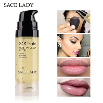 

Sace Lady 24k Gold Elixir Oil For Face Makeup Primer 15ml Professional Moisturizing Make Up Base Foundation Primer Pore Cosmetic