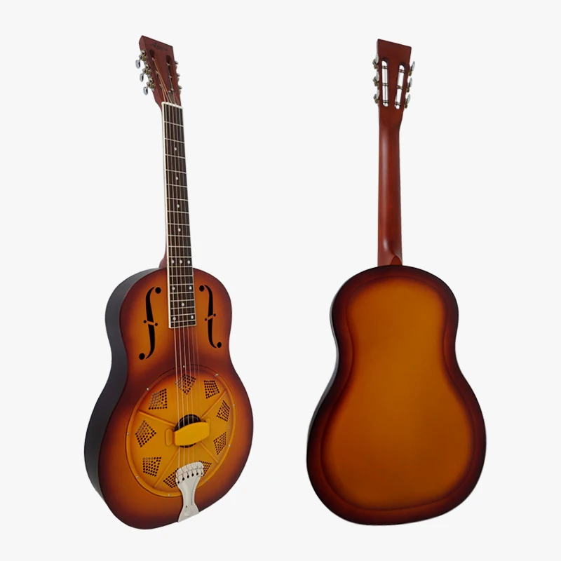 Aiersi бренд Sunburst Цвет одноконусный колокольчик латунный металлический резонатор гитара с бесплатным Чехол для гитары