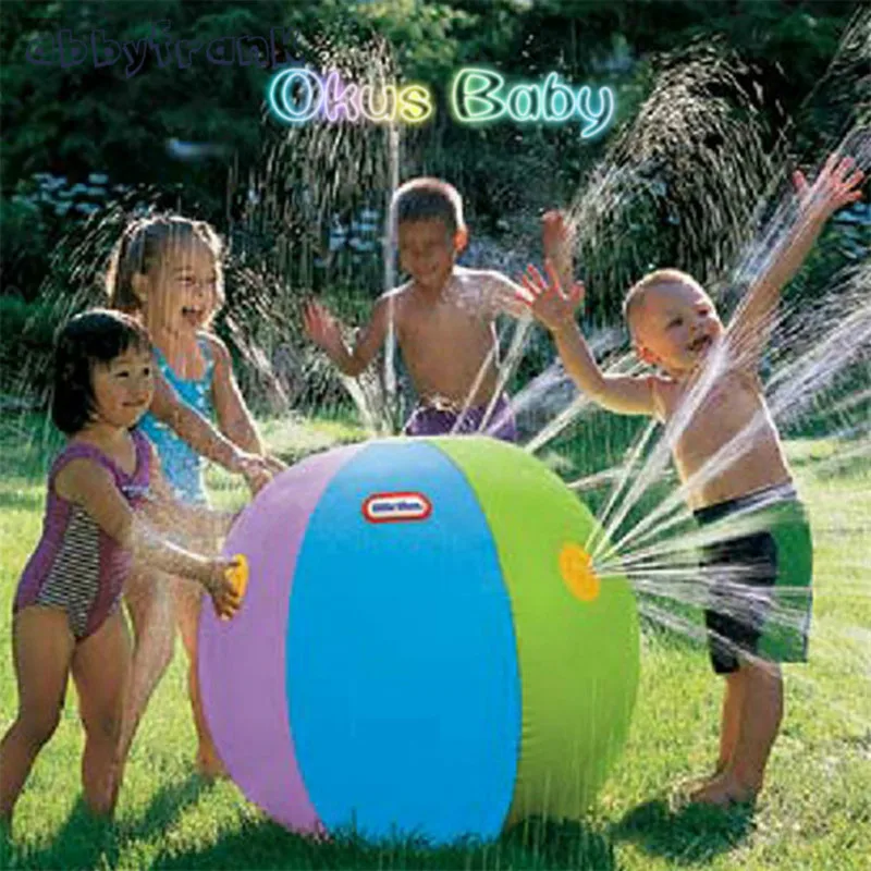 Brand New Inflatable Outdoor Beach water ball Lawn play ball Bath Swim Toy Beach Toy Bath Toys Kids Toys for Children - Color: Multicolor