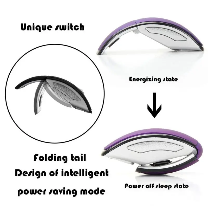 2,4 г беспроводная мышь, портативная компьютерная оптическая мышь, складная мышка, мини складные мыши для ноутбука, ПК, рабочего стола