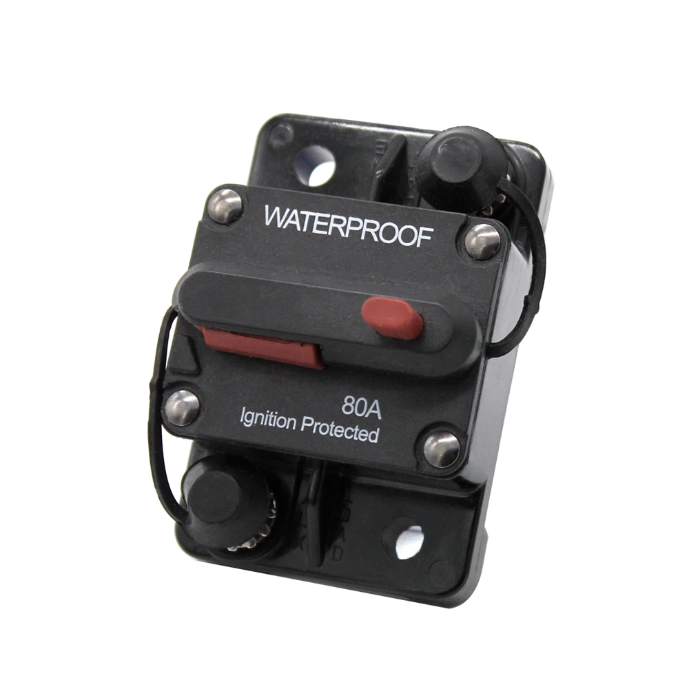 Waterproof 70Amp Circuit Breaker Reset Fuse Holder Inline Fuse for Auto Car Marine Boat Stereo Switch Audio Inverter System Protector