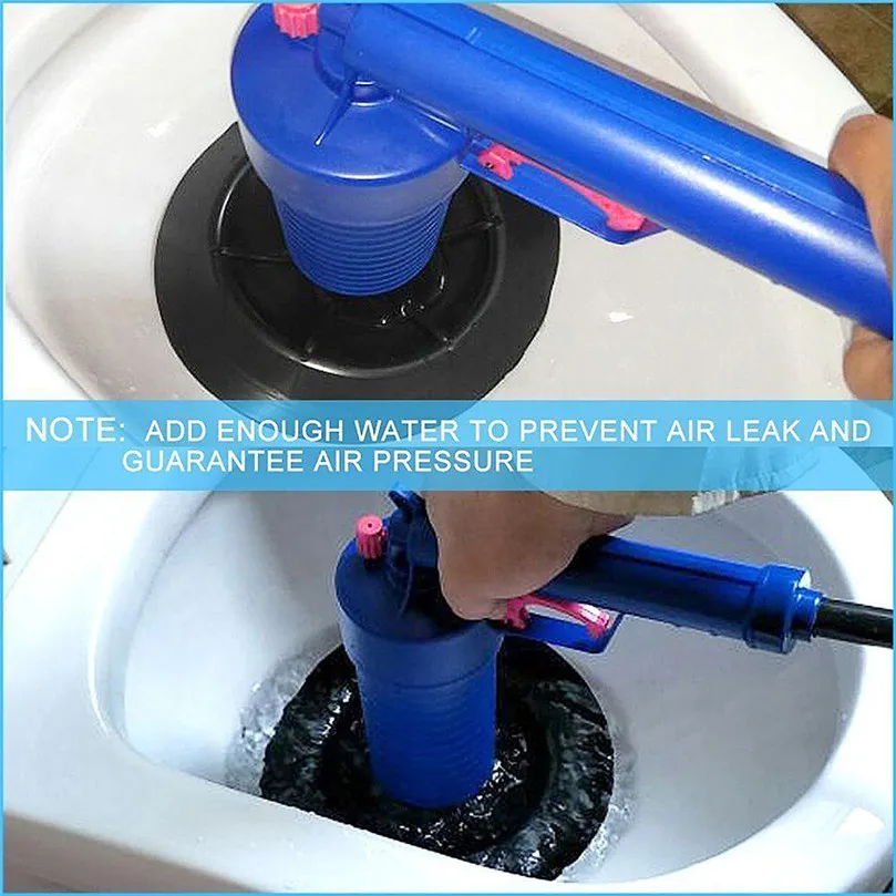 NEW Pressure Pump Cleaner Unclogs Toilet Hand Powered Plunger Set Toilet Plungers Bathroom Products new home tools #4m08 (4)
