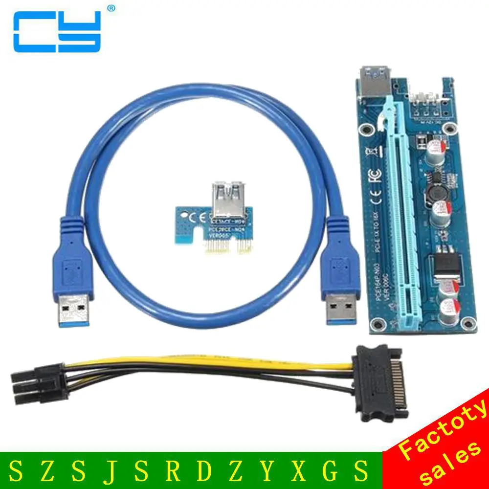 USB 3.0 PCI E Экспресс 1X 4x 8x 16x Райзер адаптер SATA 15pin Male к 6pin кабелю питания|card sata|sata 15pin6pin