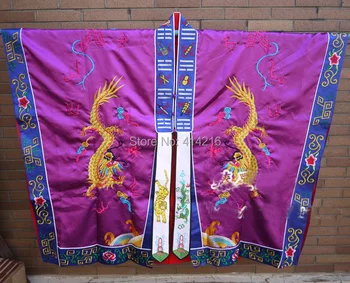 

4colors Taoism embroidery dragons Taoist gownrobe martial arts cassock classics garments lay uniforms clothing