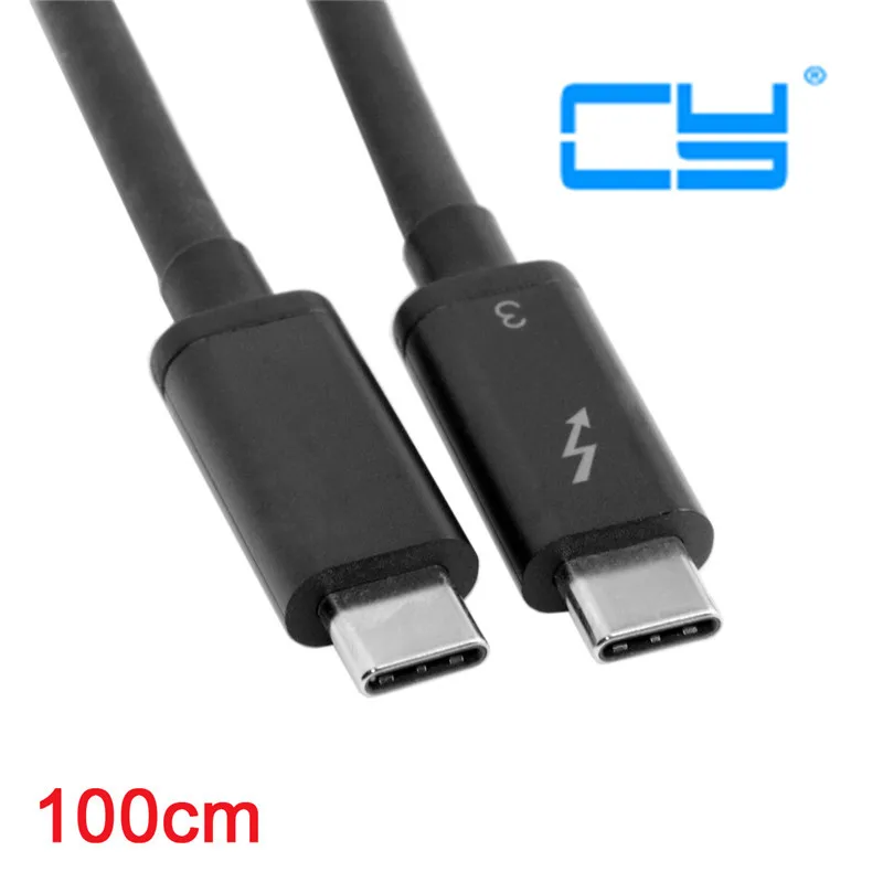 

10pcs/100cm Thunderbolt 3 USB-C USB 3.1 Type CMale to Thunderbolt3 Male 40Gbps Cable for PC & Laptop