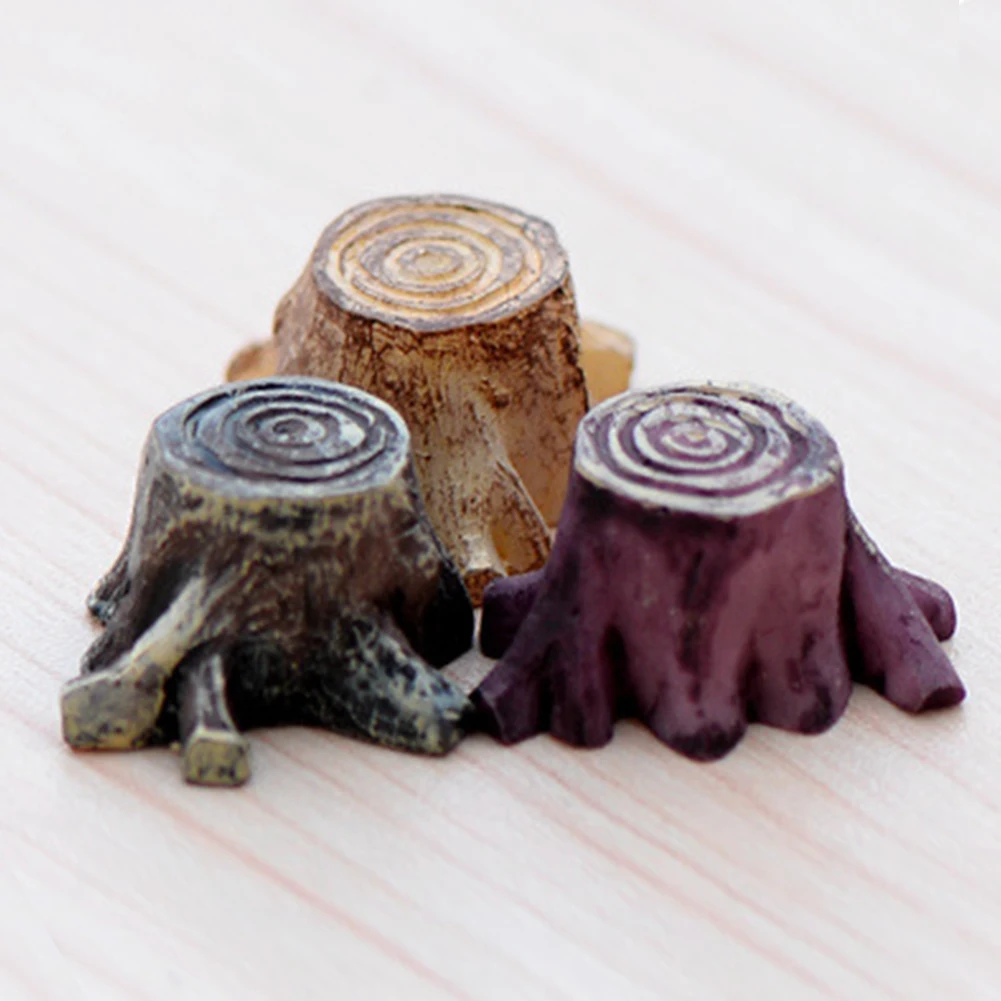 

1pc Tree Stump Bridge Model Mini Resin Fairy Garden Miniatures DIY Doll House/ Terrarium/ Succulents/ Micro Landscape Decoration