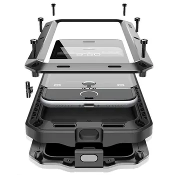 

Heavy Duty Protection Doom Armor Metal Aluminum Phone Cases for iPhone 11 Pro XS MAX XR X 10 6s 7 8 Plus Shockproof Tough Cover