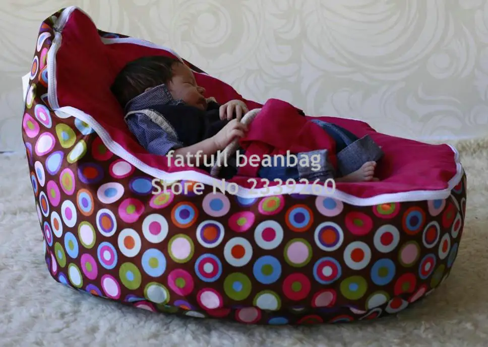 Cover Only, No Fillings rose Baby Toddler Kids Portable Bean Bag Seat Baby Snuggle Bed No