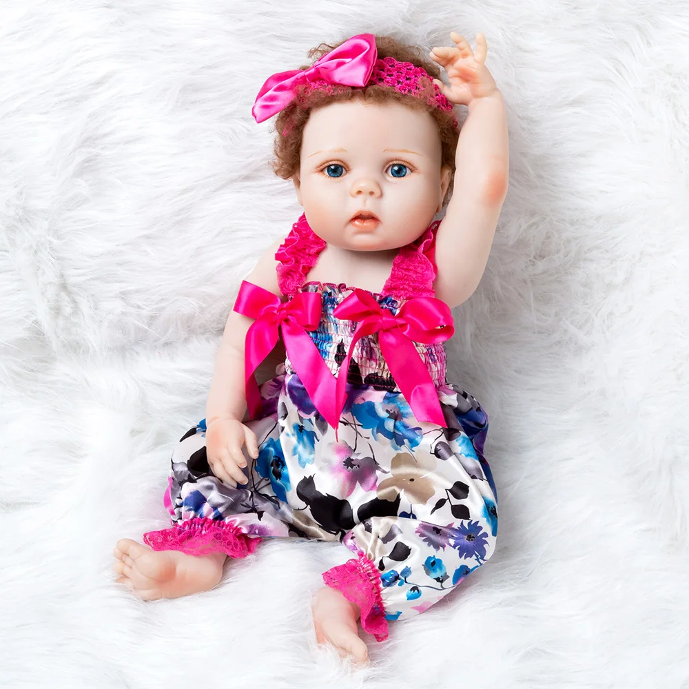 

NPK 55cm Soft Silicone Reborn Dolls Baby Realistic Doll Reborn Full Vinyl Boneca BeBe Reborn Doll For Girls Newest