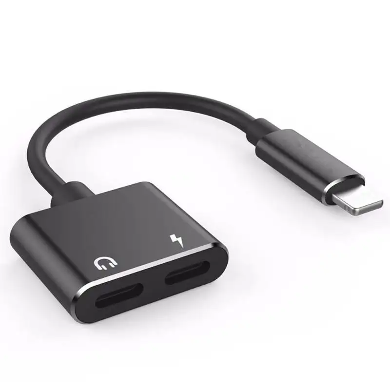 

Audio Cable Charger 2 in 1 Data Cable For Iphone 7 8 Plus X For Lighting To Dual Lighting Earphone Cable Splitter for Ipad hot s