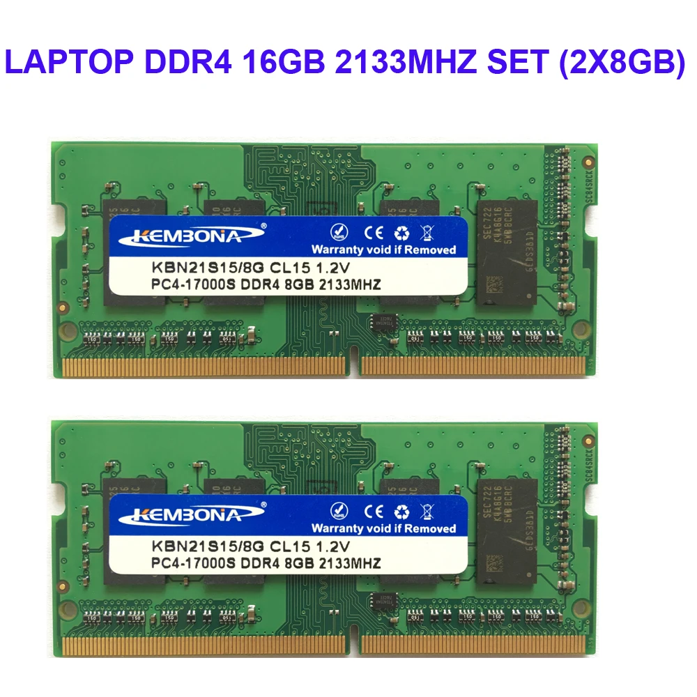 Kembona ноутбук DDR4 16 Гб комплект(2X8 ГБ) Оперативная память 2133 МГц 2666 МГц память 260-pin SODIMM ram Stick
