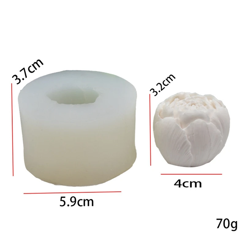 3D Роза Форма бутона Fondant (сахарная) торта силикона для приготовления печенья в