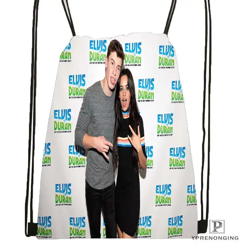 Drawstring Backpack CustomShawn Mendes#1 походная сумка на шнурке милый рюкзак для детей(черная спинка) 31x40 см#180531-02-41 - Цвет: Drawstring Backpack
